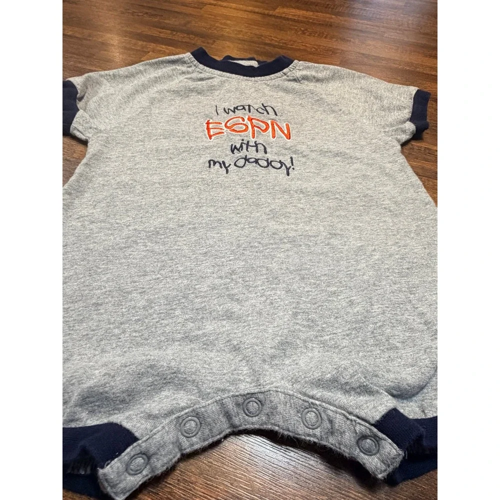 Vintage ESPN Zone infant romper size 18 months. I Watch ESPN w/ Daddy.